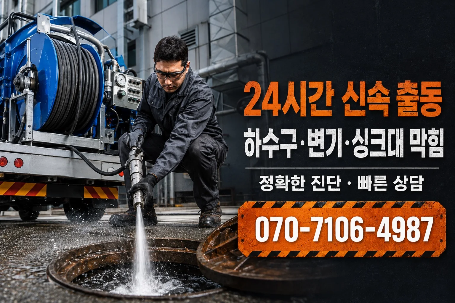 온다솜배관 산업용 하수구 고압세척 서비스 안내